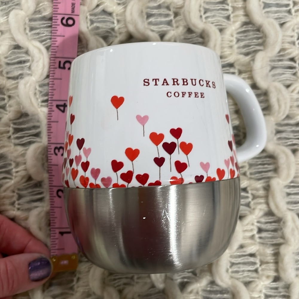 2007 Starbucks Valentine’s heart balloons red cherry ruby pink silver weighted - Picture 7 of 8